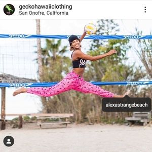90s Forever Gecko Beach Pants Fuchsia | small